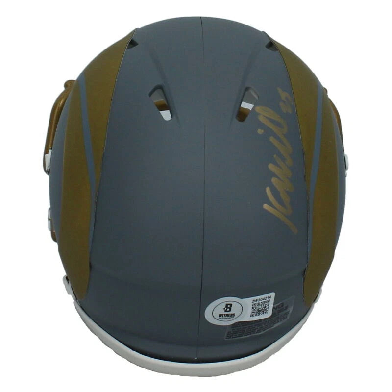 Kyren Williams Autographed Los Angeles Rams Slate Speed Mini Helmet Beckett Witnessed