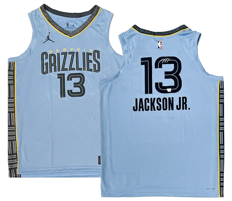 Jaren Jackson Jr. Autographed Memphis Grizzlies Jordan Light Blue Statement Swingman Jersey