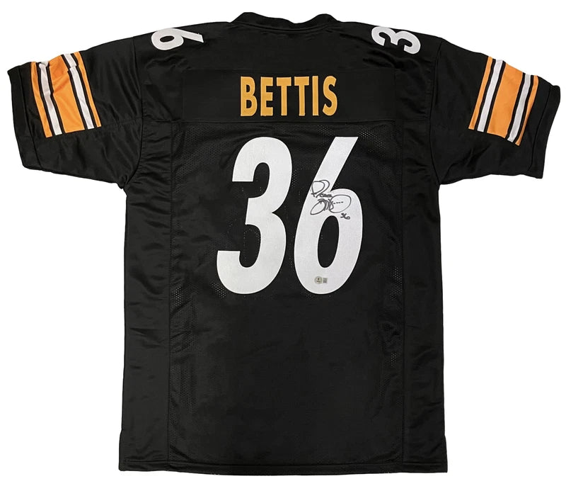 Jerome Bettis Autographed #36 Black Custom Jersey Beckett Witnessed