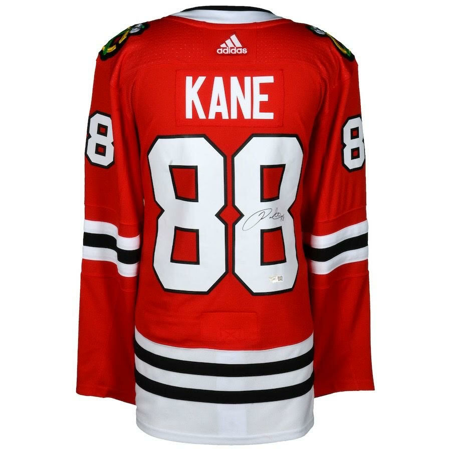 PATRICK KANE Autographed Chicago Blackhawks Adidas Red Authentic Jersey FANATICS