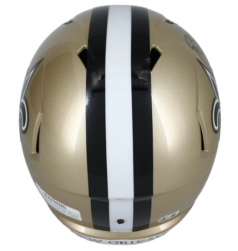 Rashid Shaheed Autographed New Orleans Saints Speed Full Size Helmet Beckett Witnessed