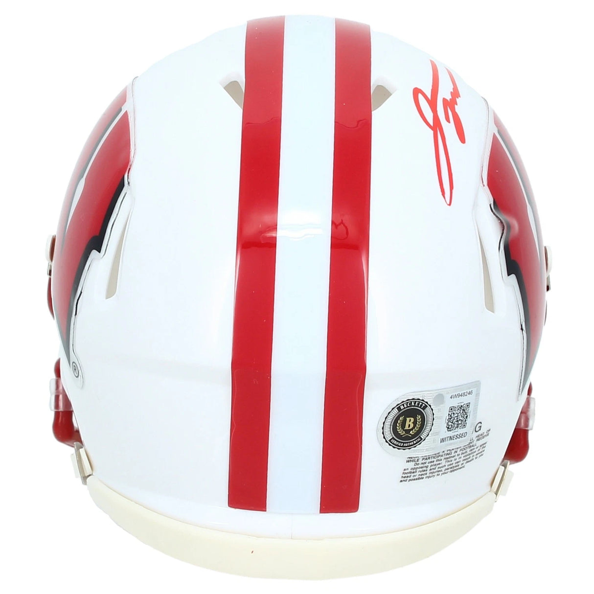 Jonathan Taylor Autographed Wisconsin Badgers Speed Mini Helmet Beckett Witnessed