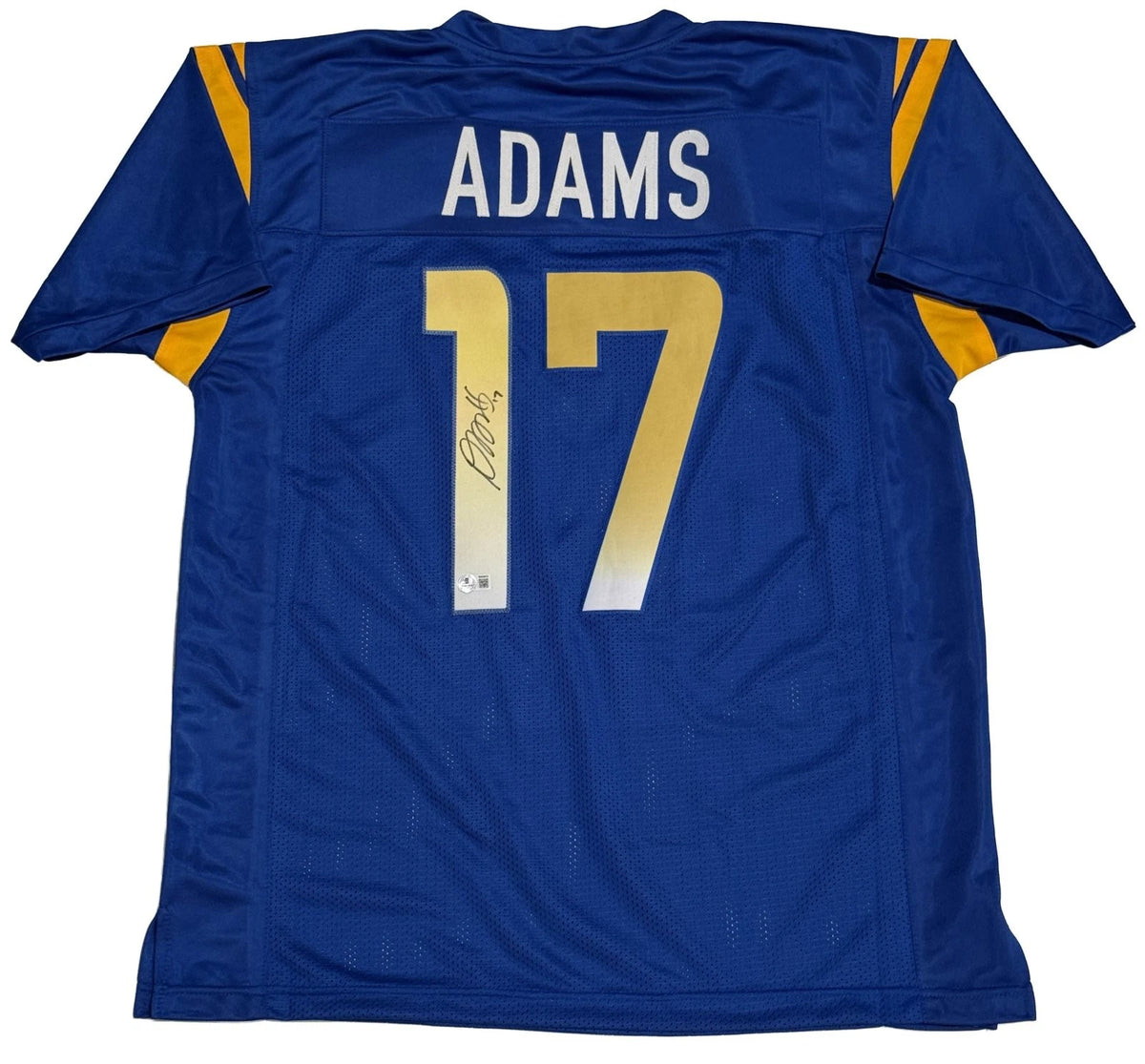 Davante Adams Autographed Royal Blue Gradient Number #17 Custom Jersey Beckett Authenticated