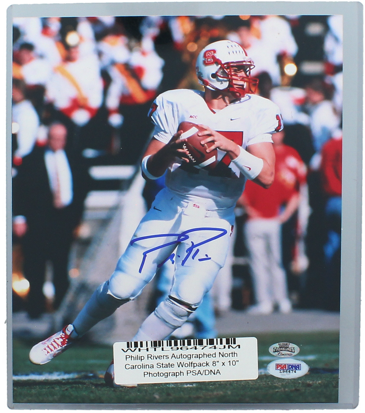 Philip Rivers Autographed North Carolina State Wolfpack 8" x 10" Photograph PSA/DNA
