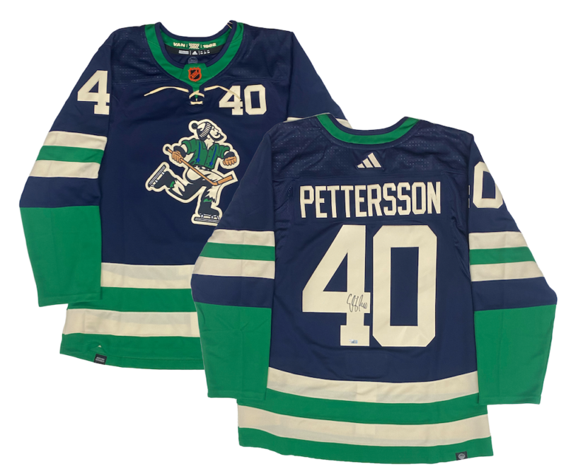 ELIAS PETTERSSON Autographed Vancouver Canucks Adidas 2022-23 Reverse Retro Jersey FANATICS