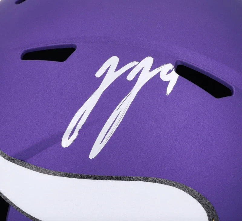 J.J. McCarthy Autographed Minnesota Vikings Speed Full Size Helmet Fanatics