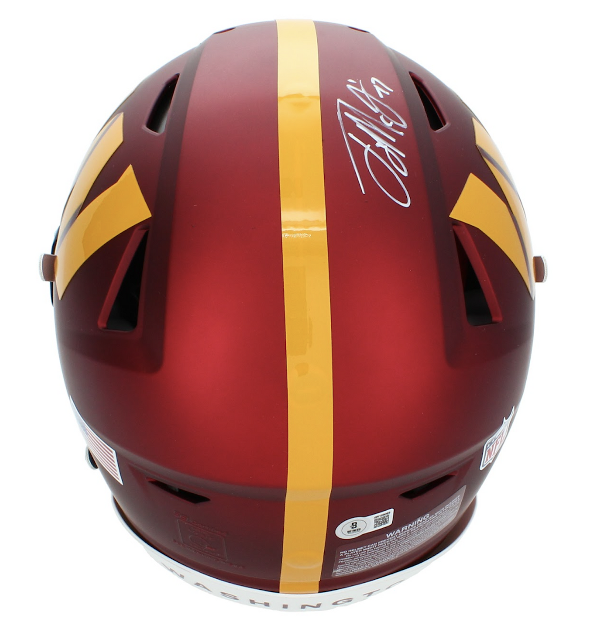 Terry McLaurin Autographed Washington Commanders Speedflex Authentic Helmet Beckett Witnessed