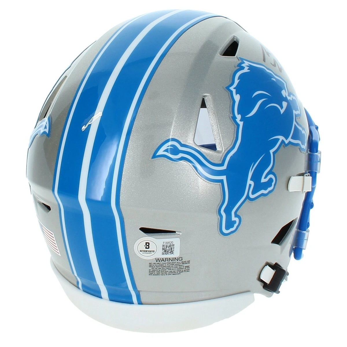 Sam LaPorta Autographed Detroit Lions Speedflex Midi Helmet Beckett Witnessed
