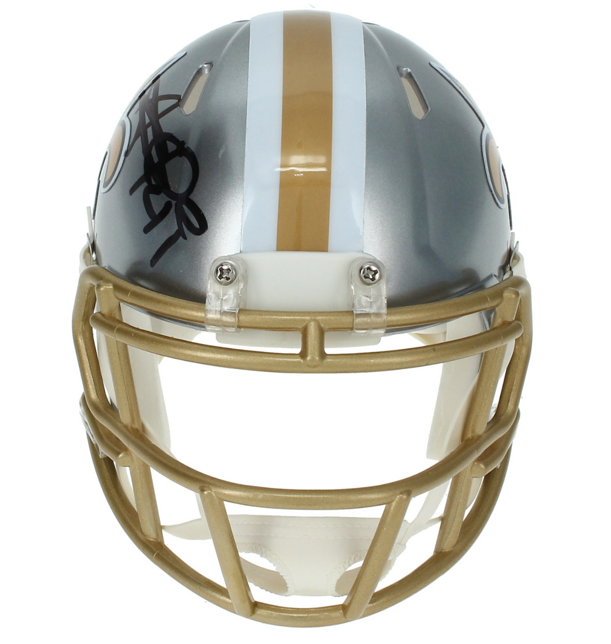Alvin Kamara Autographed New Orleans Saints Flash Speed Mini Helmet Beckett Witnessed