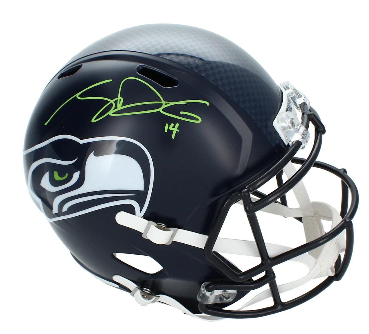 Sam Darnold Autographed (in Green) Seattle Seahawks Speed Full Size Helmet Beckett Witnessed