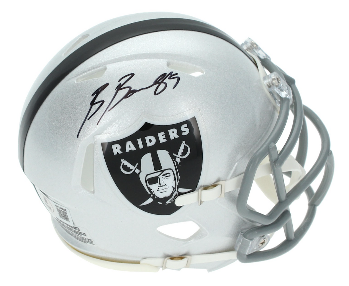 Brock Bowers Autographed Las Vegas Raiders Speed Mini Helmet Beckett Witnessed