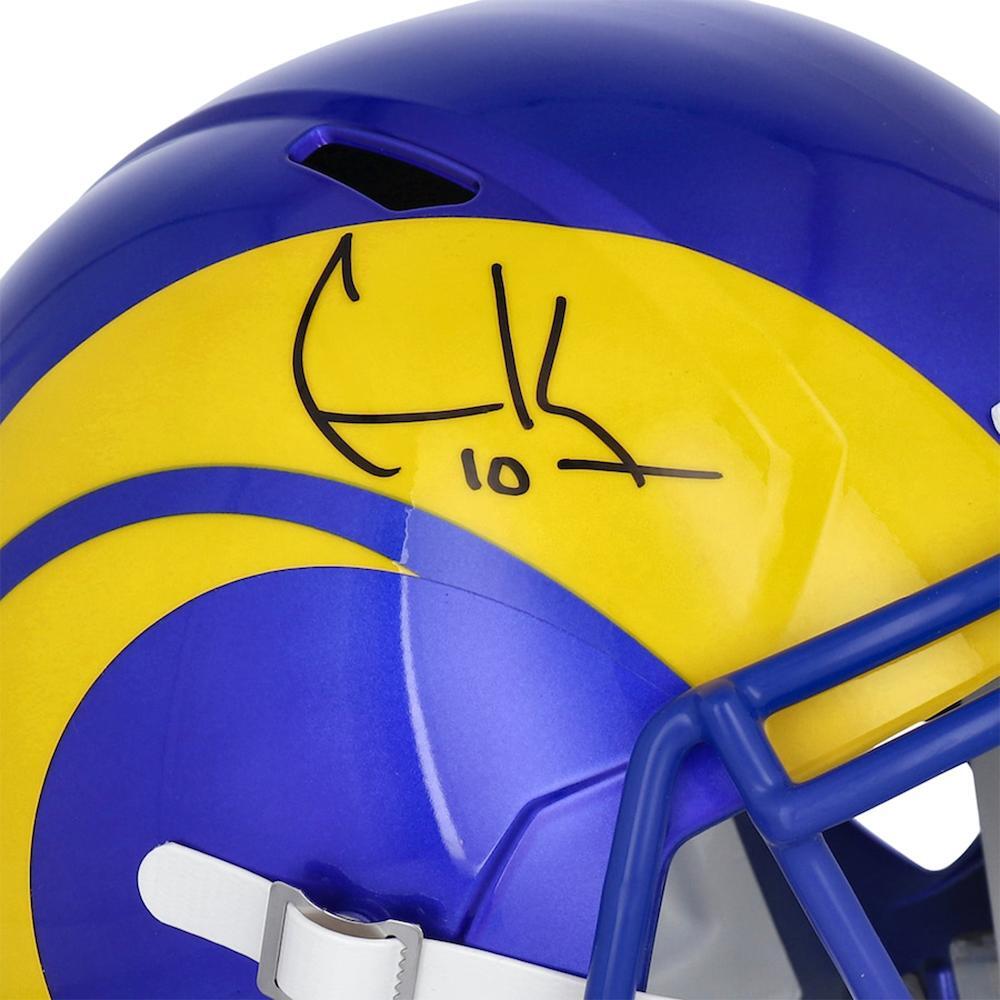 COOPER KUPP Autographed Los Angeles Rams SB LIV Champions Logo Speed Full Size Helmet FANATICS
