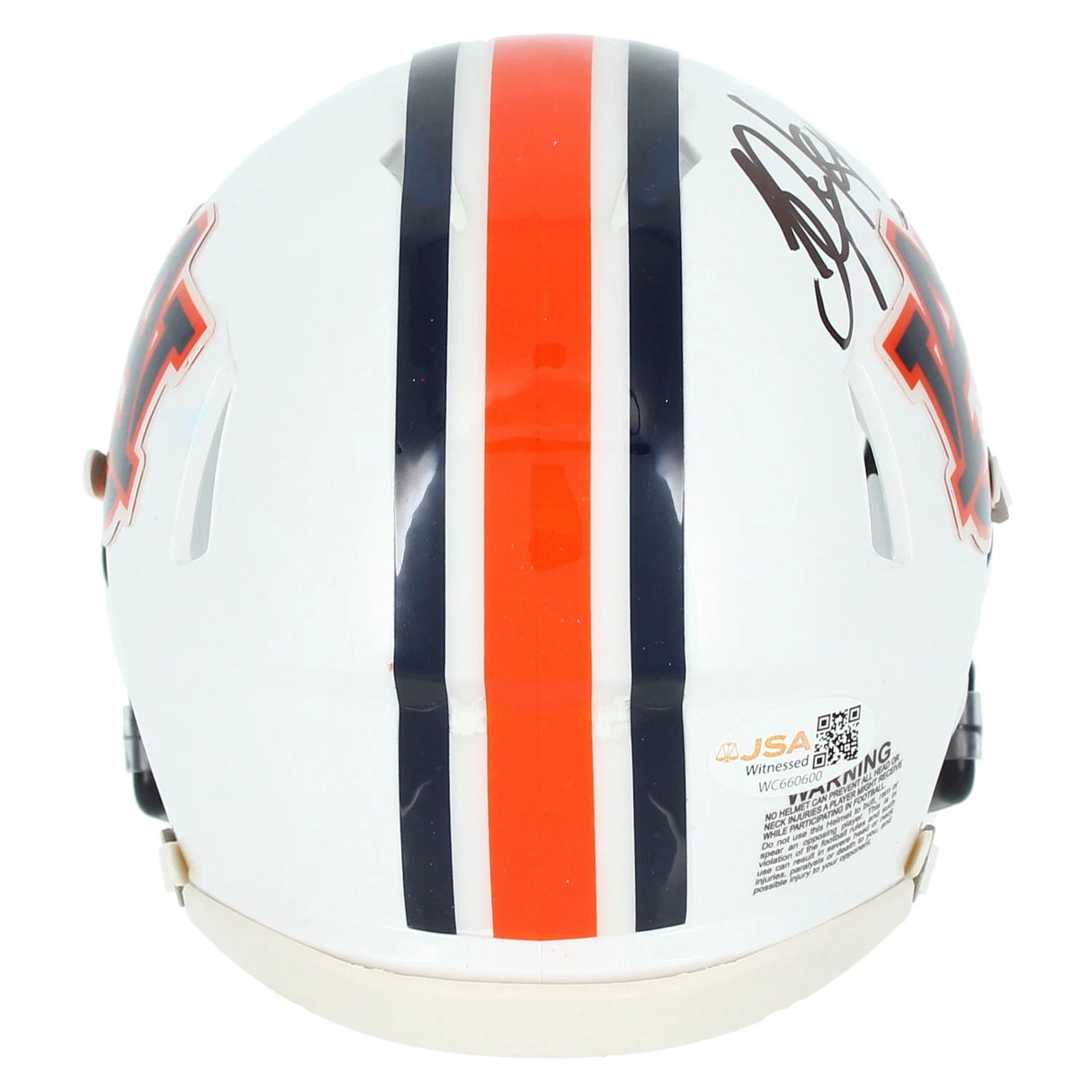 Bo Jackson Autographed Auburn Tigers Speed Mini JSA Beckett Witnessed