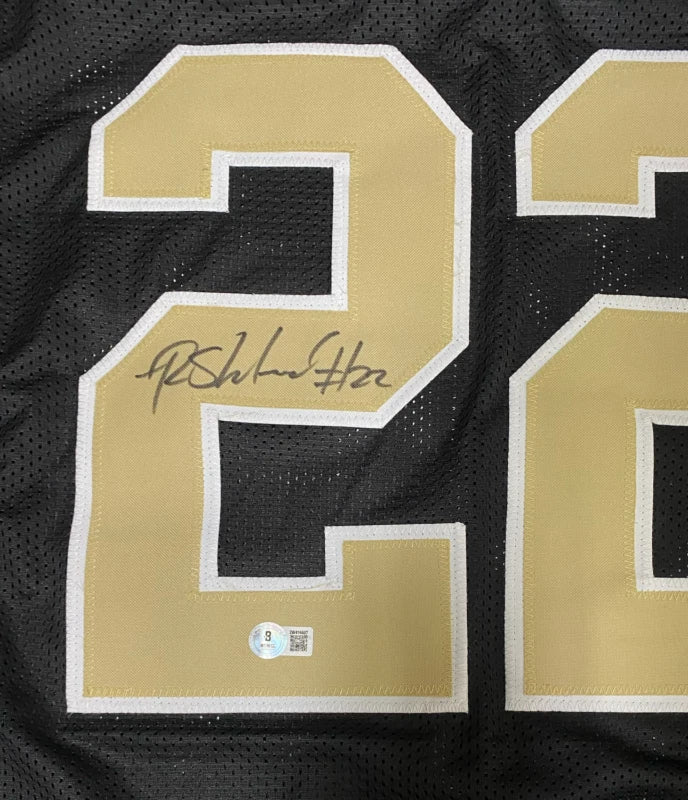 Rashid Shaheed of the New Orleans Autographed Saints Black Custom Jersey Beckett