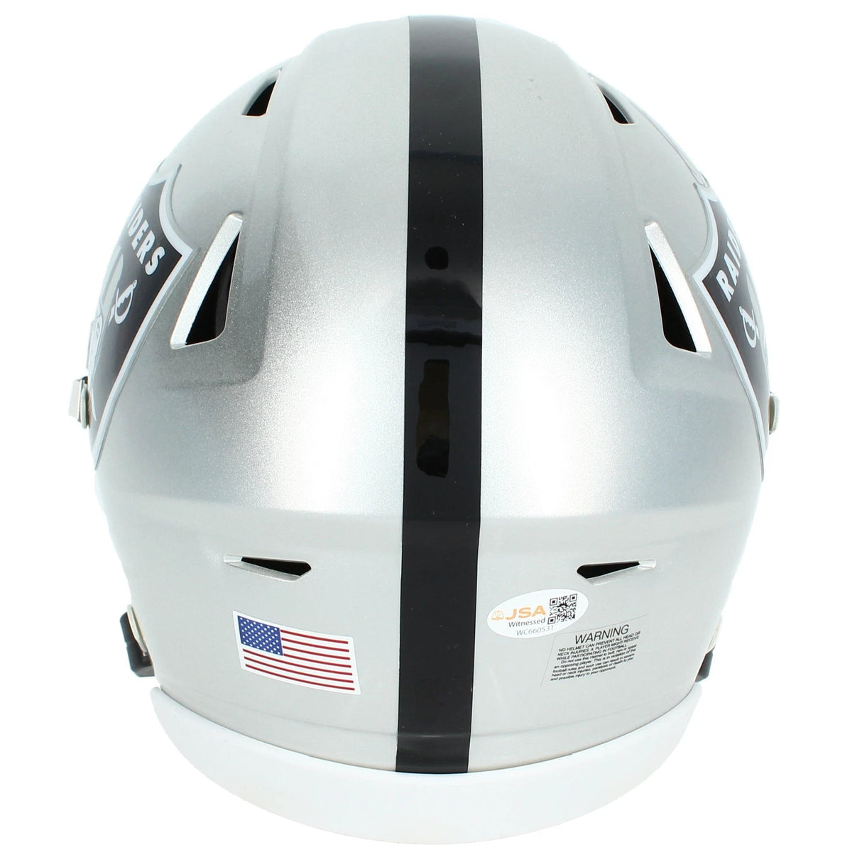 Bo Jackson Autographed Raiders Midi Speedflex Helmet JSA Witnessed