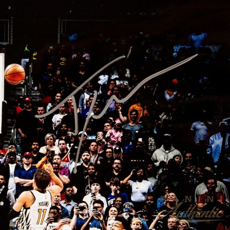 TRAE YOUNG Autographed Atlanta Hawks "Game Winner" 16" x 20" Photo PANINI LE 111