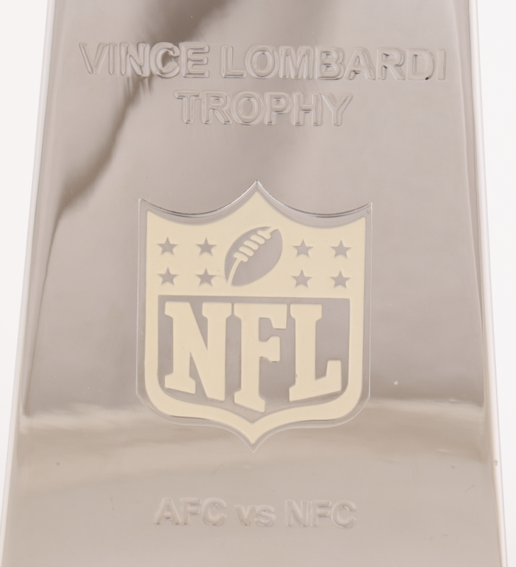 Tom Brady Autographed New England Patriots Hand-Painted Cut Mini Lombardi Trophy LE 2/12