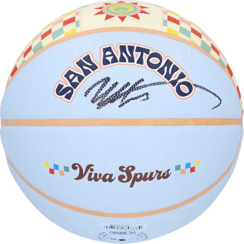 Victor Wembanyama Autographed San Antonio Spurs Wilson 2024-25 City Collector Edition Basketball Fanatics