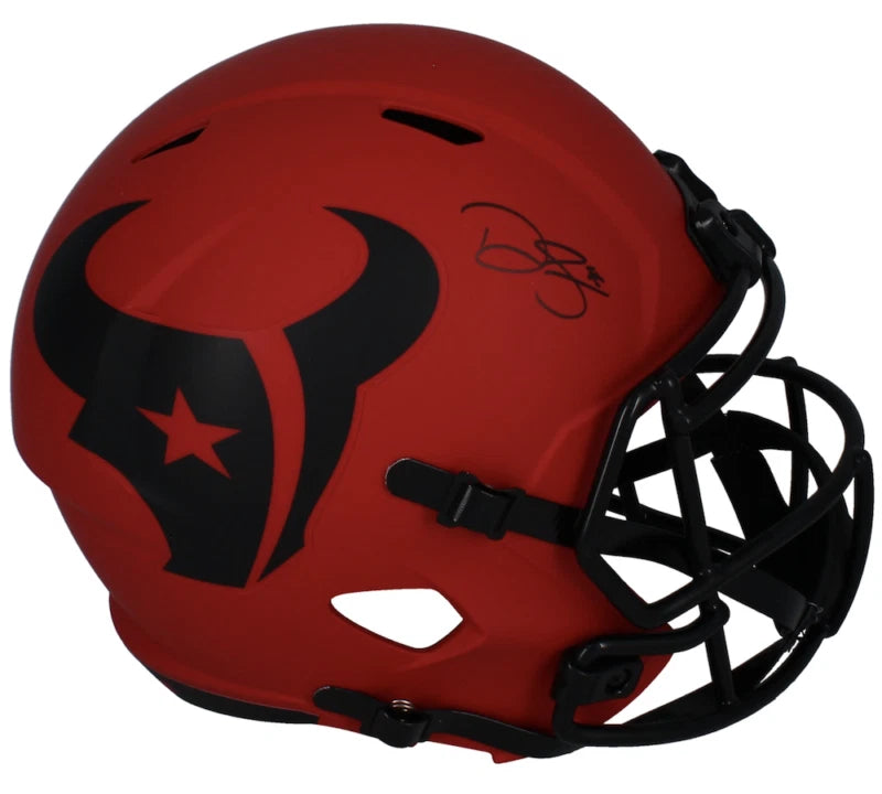 Dalton Schultz Autographed Houston Texans RAVE Speed Full Size Helmet Beckett Witnessed