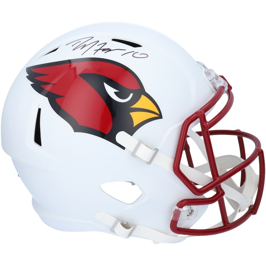 DEANDRE HOPKINS Autographed Arizona Cardinals Flat White Speed Full Size Helmet FANATICS