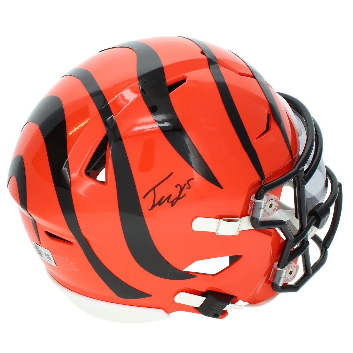 Tee Higgins Autographed Cincinnati Bengals Speedflex Midi Helmet Beckett Authenticated