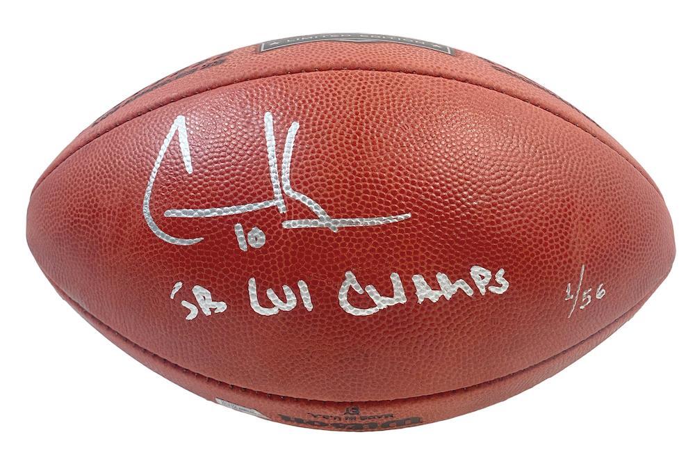 COOPER KUPP Autographed/Inscribed "SB LVI CHAMPS" Los Angeles Rams SB LVI Champions Logo Wilson Duke Authentic Football FANATICS LE 1/56