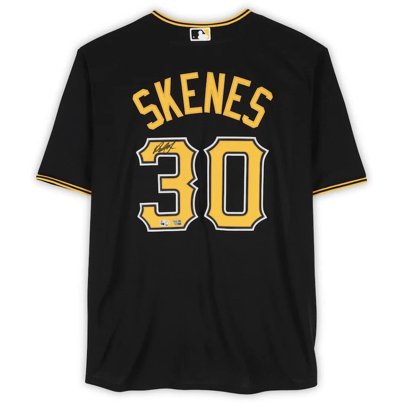 Paul Skenes Autographed Pittsburgh Pirates Black Nike Replica Jersey Fanatics