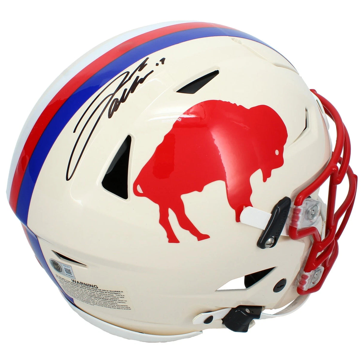 Josh Allen Autographed Buffalo Bills RETRO Speedflex Authentic Helmet Beckett Witnessed