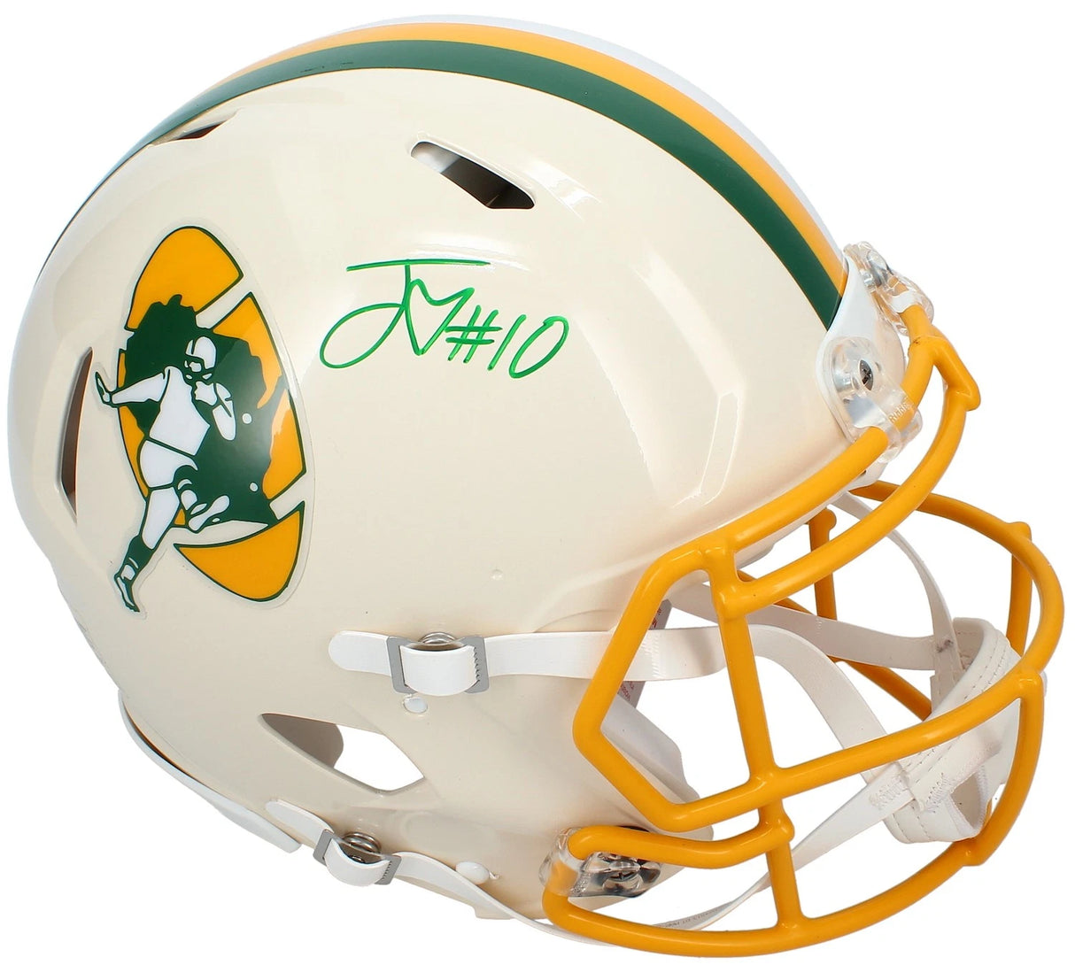 Jordan Love Autographed Green Bay Packers RETRO Speed Authentic Helmet Beckett Witnessed
