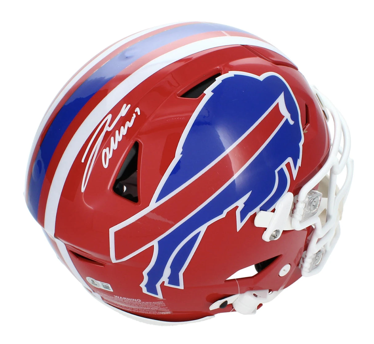 Josh Allen Autographed Buffalo Bills 1987-01 Throwback Speedflex Authentic Helmet Beckett Witnessed