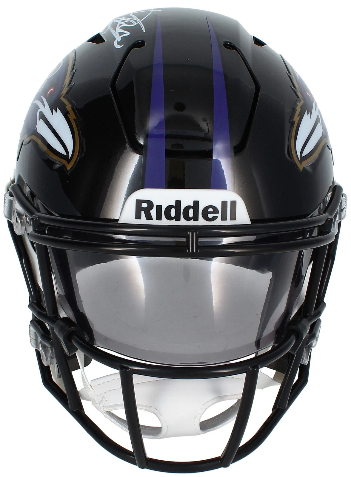 Derrick Henry Autographed Baltimore Ravens Speedflex Midi Helmet Beckett Witnessed