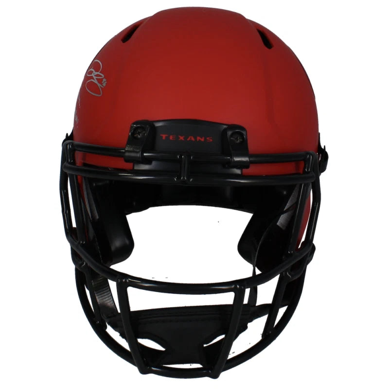 Dalton Schultz Autographed/INSCRIBED TEXANSSWARM! Houston Texans RAVE Speed Authentic Helmet Beckett Witnessed