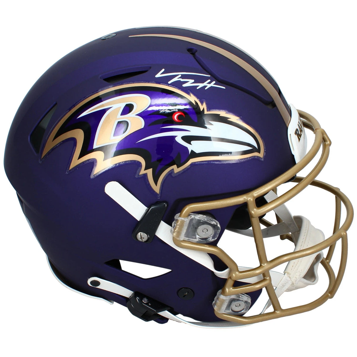 Trey Hendrickson Autographed Baltimore Ravens Purple 2026 Alternate Speedflex Authentic Helmet JSA Witnessed