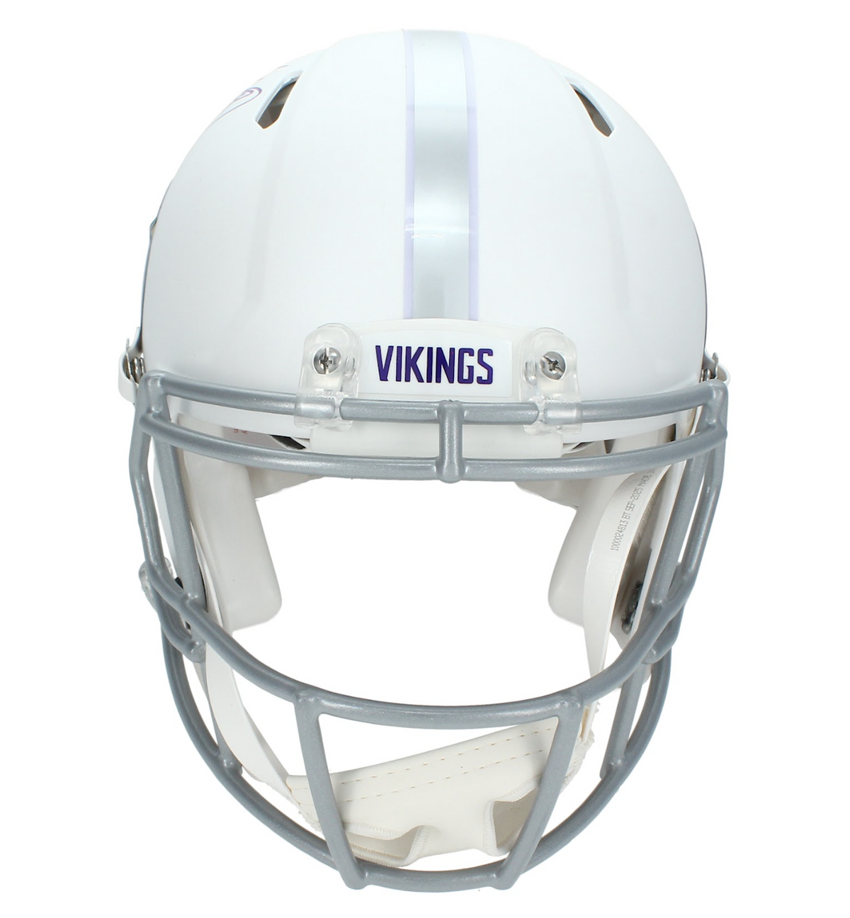 Adrian Peterson Autographed Minnesota Vikings White 2024 Alternate Speed Authentic Helmet Beckett Witnessed