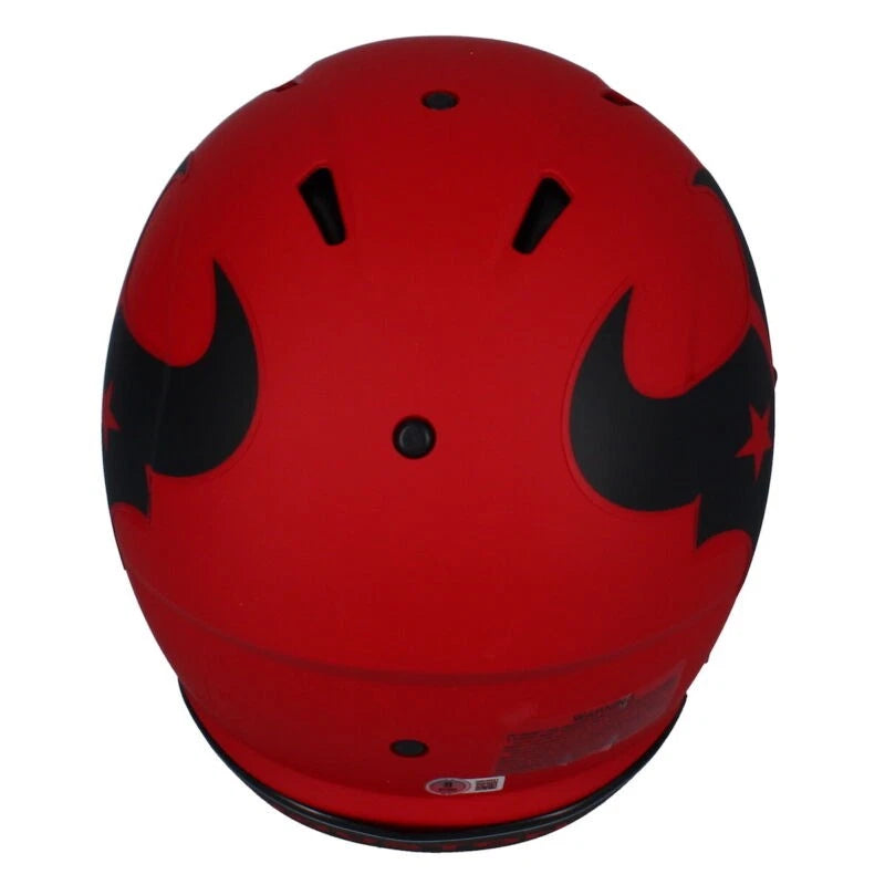 Dalton Schultz Autographed Houston Texans RAVE Speed Authentic Helmet Beckett Witnessed