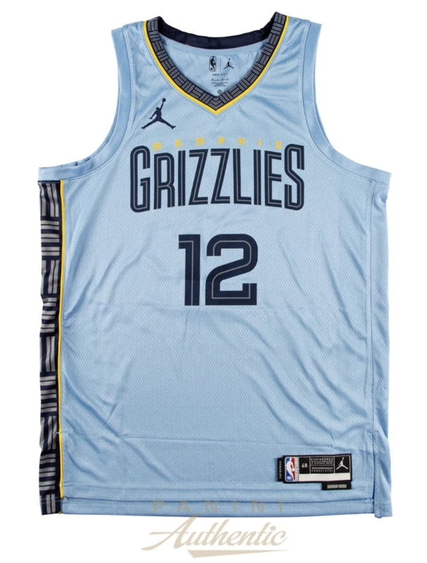 Ja Morant Autographed Memphis Grizzlies Light Blue Jordan Brand 2022-23 Swingman Jersey Panini