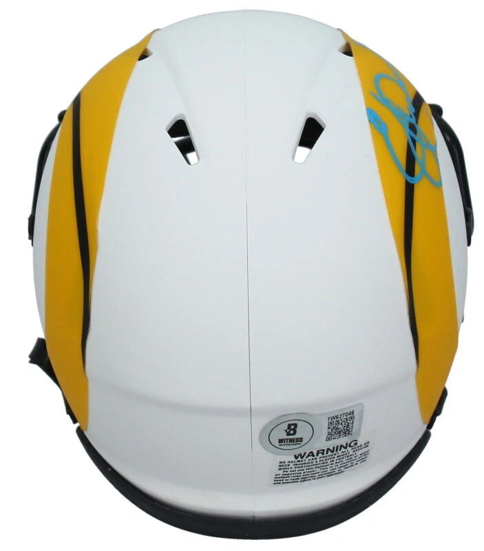 Eric Dickerson Autographed/Inscribed "HOF '99" Los Angeles Rams Speed Lunar Eclipse Mini Helmet Beckett Witnessed