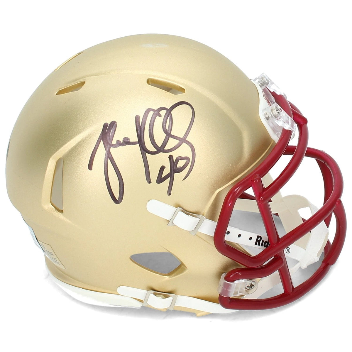 Luke Kuechly Autographed Boston College Eagles Speed Mini Helmet Beckett Witnessed