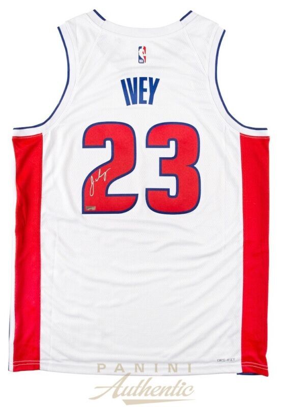 JADEN IVEY Autographed Detroit Pistons Nike White Swingman Jersey PANINI