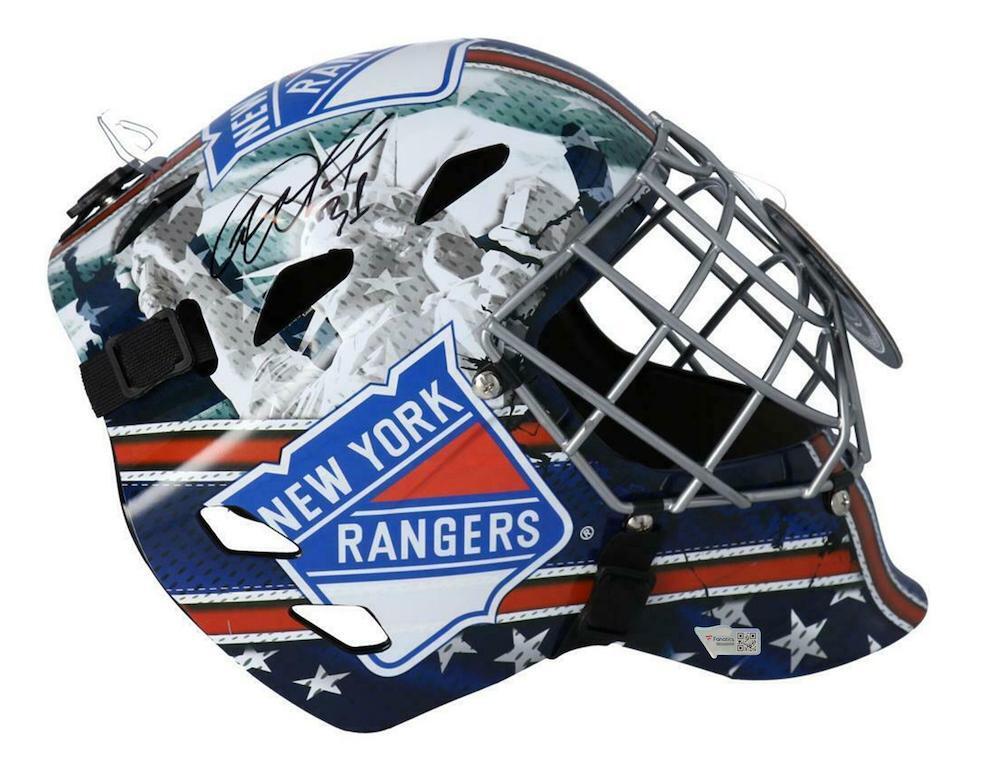 Igor Shesterkin Autographed New York Rangers Full Size Replica Goalie Mask Fanatics