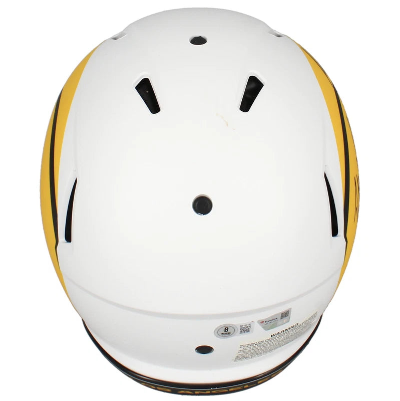 Kyren Williams/Puka Nacua Dual Autographed Los Angeles Rams Speed Lunar Eclipse Authentic Helmet Beckett/Fanatics