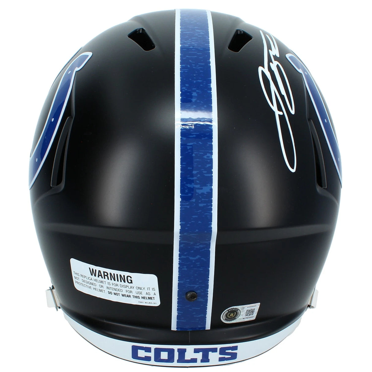 Jonathan Taylor Autographed Indianapolis Colts Black 2023 Alternate Speed Full Size Helmet Beckett Witnessed