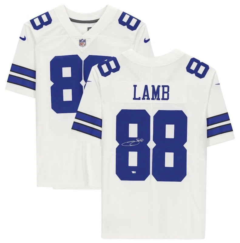 Ceedee Lamb Autographed Dallas Cowboys White Nike Limited Jersey Fanatics