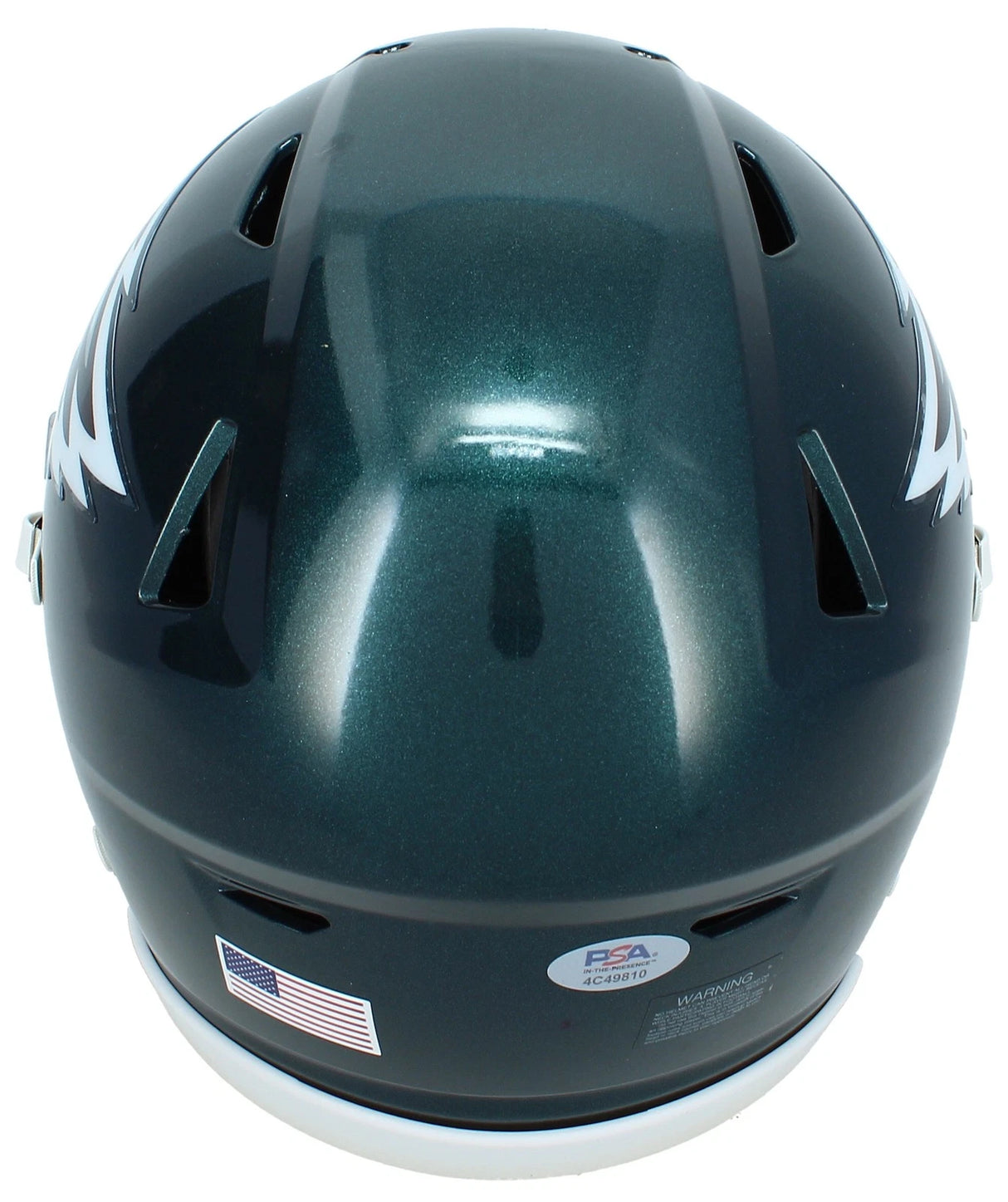 Jason Kelce Autographed Philadelphia Eagles Speedflex Midi Helmet PSA in the Presence