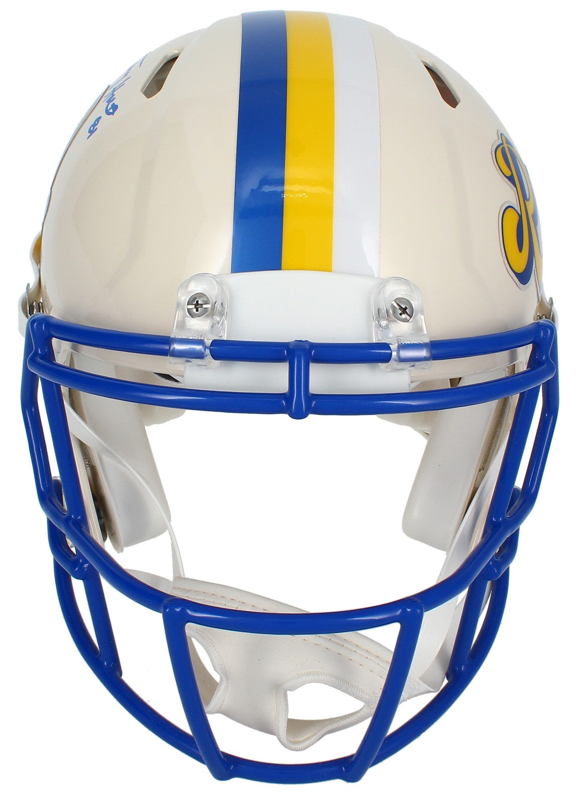 Isaac Bruce/Torry Holt Dual Autographed Rams RETRO Speed Authentic Helmet Beckett Witnessed