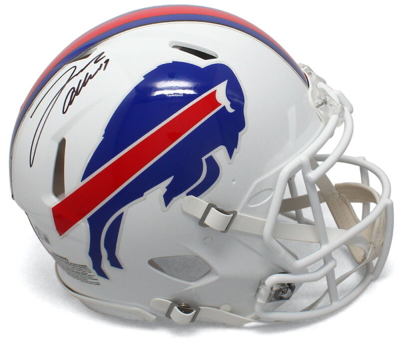 Josh Allen Autographed (Black Ink) Buffalo Bills Speed Authentic Helmet Beckett Witnessed