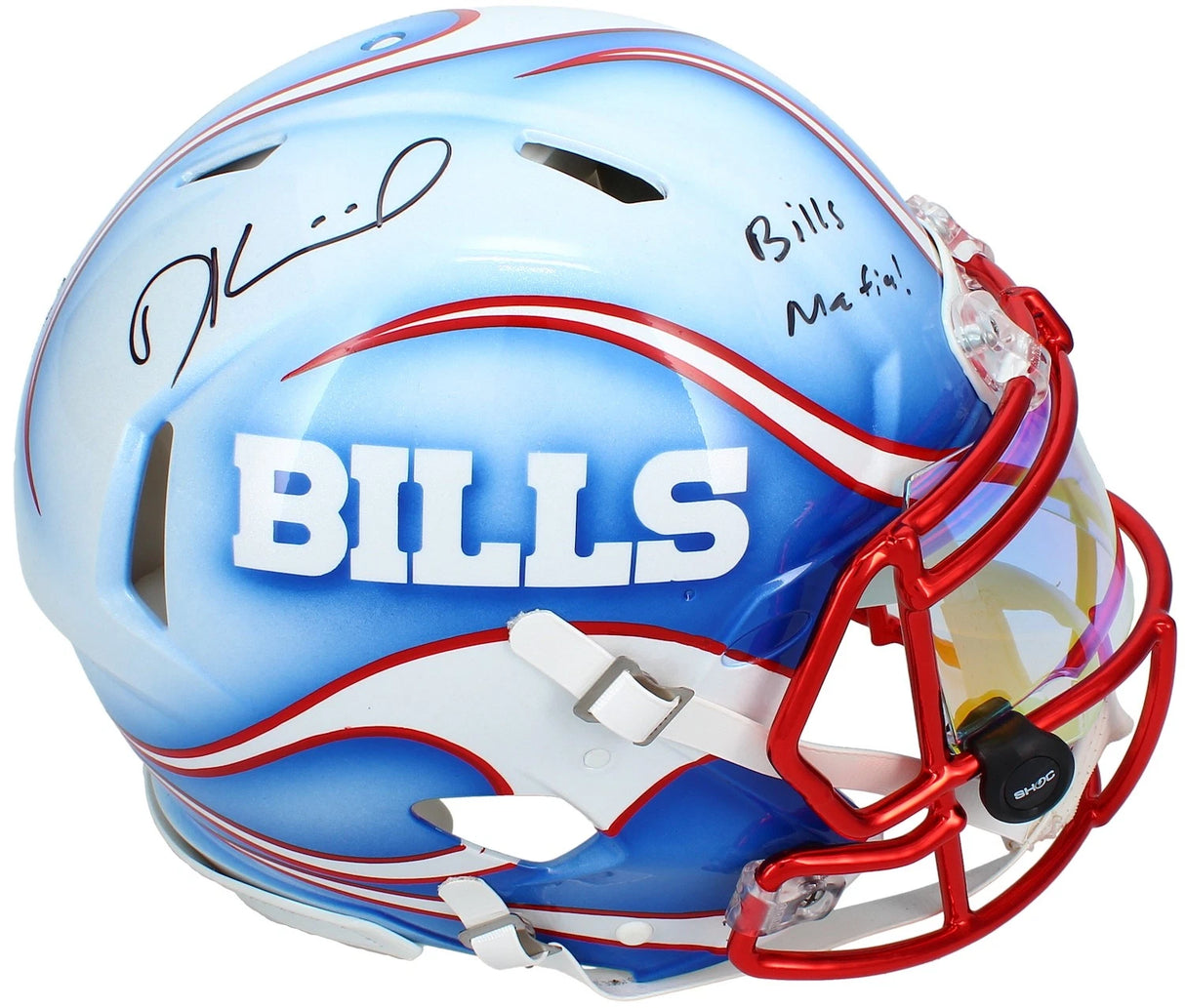 Dalton Kincaid Autographed Buffalo Bills Custom Painted Speed Authentic Helmet LE 1/1 Fanatics