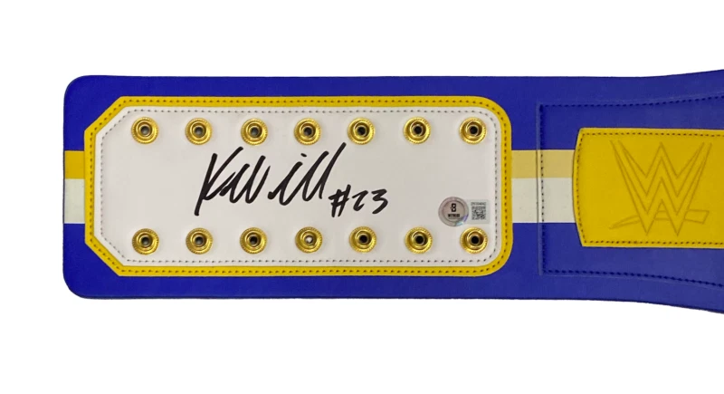 Kyren Williams Autographed Los Angeles Rams Legacy Title Belt Beckett Witnessed