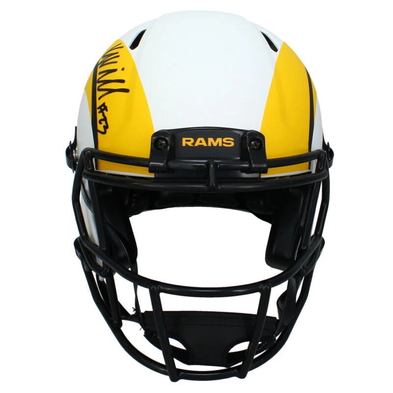 Kyren Williams Autographed Los Angeles Rams Speed Lunar Eclipse Authentic Helmet Beckett Witnessed