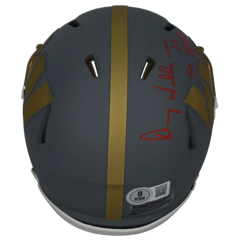 Doug Williams Autographed/Inscribed "SB XIII MVP" Washington Commanders Slate Speed Mini Helmet Beckett Witnessed